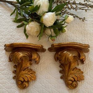 Gold Ornate Wall Shelves